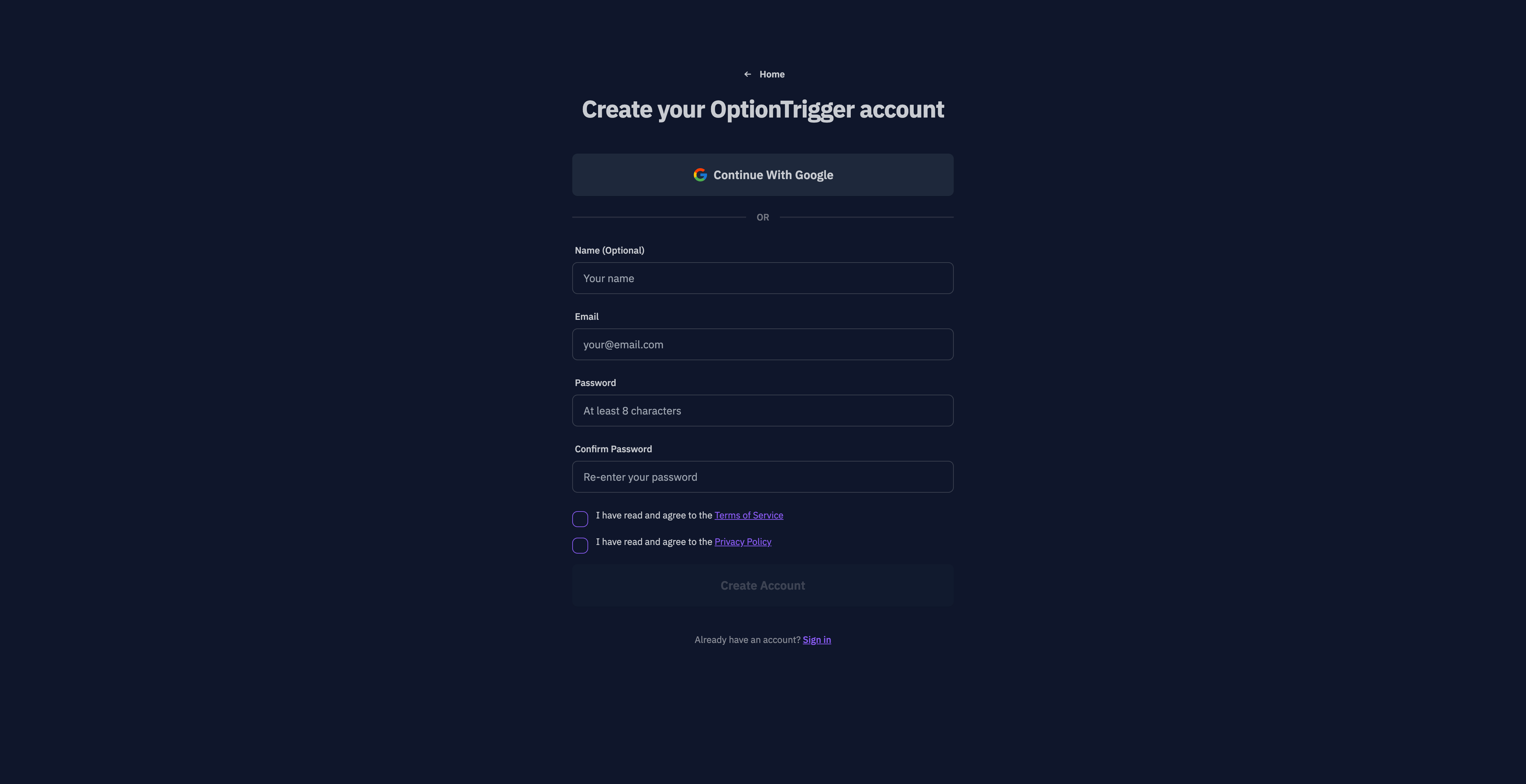 Registration Form