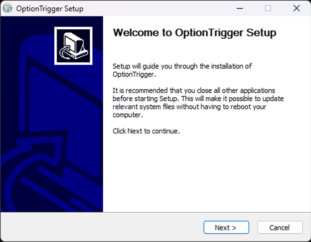 Install OptionTrigger Desktop